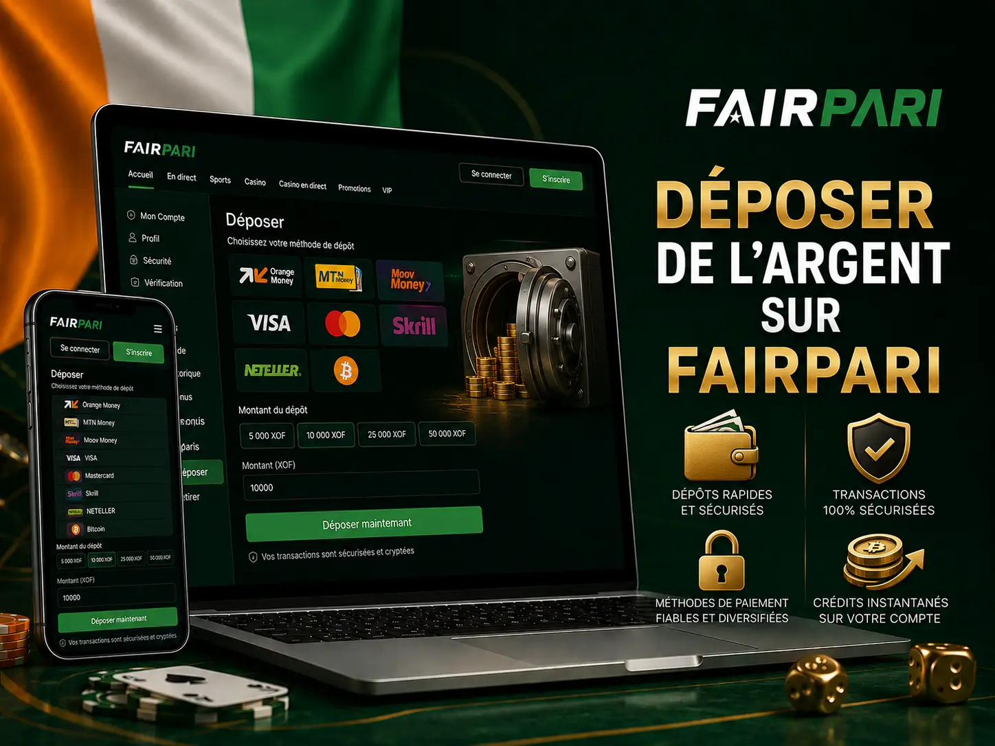 Comment Déposer de l'Argent sur Fairpari?